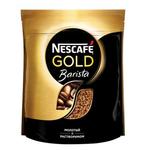 фото Кофе молотый в растворимом NESCAFE (Нескафе) "Gold Barista", сублимированный, 150 г, мягкая упаковка