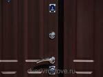 Фото №3 Дверь входная металлическая двустворчатая Стандарт Эко - 1200 Венге