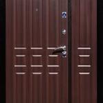 Фото №2 Дверь входная металлическая двустворчатая Стандарт Эко - 1300 Венге