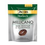 фото Кофе растворимый JACOBS MONARCH (Якобс Монарх) "Milicano", 250 г, мягкая упаковка