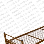 Фото №3 Manufacturer Кровать металлическая одноярусная сетка сварная 100х100мм. Бытовая КМ-1 без матраса.