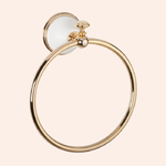 фото Полотенцедержатель кольцо Tiffany World Harmony TWHA015bi/oro, белый/золото