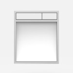 фото SANIT Панель управления LIS(без подсветки), стекло белое/клавиши белоснежный