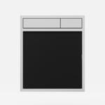 фото SANIT Панель управления LIS(без подсветки), стекло черное/клавиши хром