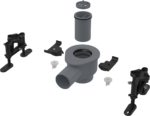 фото Cифон для водоотведения в душевых на уровне пола AlcaPlast APZ-S12 DN50 и комплект регулируемых ног