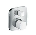 фото Hansgrohe PuraVida 15775400 - Термостатический смеситель для душа с запорным вентилем (белый - хром)