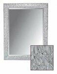 фото Зеркало LINEA 75х95 рельефная резная рама из массива дерева, комбинированный цвет серебро