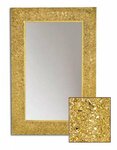 фото Зеркало AURA с рамой из хрустального стекла, цвет золото, с подсветкой