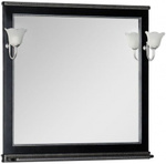фото Зеркало Aquanet Валенса 100 черный краколет/серебро