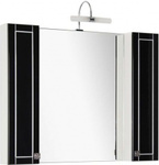 фото Зеркало-шкаф Aquanet Честер 105 черный/серебро