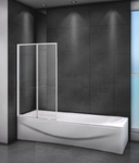 фото Шторка на ванну Cezares Relax RELAX-V-2-80/140-C-Bi, 80 х 140 см, стекло прозрачное, цвет профиля се
