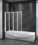 фото Шторка на ванну Cezares Relax RELAX-V-4-90/140-C-Bi, 90 х 140 см, стекло прозрачное, цвет профиля се