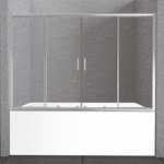 фото Шторка для ванны BelBagno Unique UNIQUE-VF-2-150/180-140, стекло прозрачное/матовое
