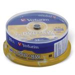 фото Диск DVD+RW (плюс) VERBATIM, 4,7 Gb, 4x, 25 шт., Cake Box