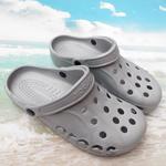 фото Бежа отверстие новые сандалии Обувь мужская обувь водонепроницаемый Сад, летний пляж Тапочки Обувь Баотоу серый