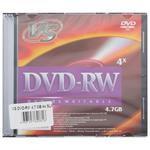 фото Диски DVD-RW VS, 4,7 Gb, 4x, Slim Case, комплект 5 шт.