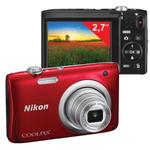 фото Фотоаппарат компактный NIKON CoolPix А100, 20,1 Мп, 5x zoom, 2,7" ЖК-монитор, HD, красный