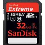 фото SanDisk Карта памяти Sandisk Extreme SDHC UHS Class 1 80MB/s 32GB (SDSDXS-032G-A46)