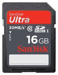 фото SanDisk Карта памяти Sandisk Ultra SDHC Class 10 UHS-I 30MB/s 16GB