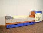 Фото №2 Кровать с ящиками детская "Макс-2 тачки"