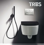 фото TRES Max 134123NM - Гигиенический душ в комплекте со смесителем (черный матовый)