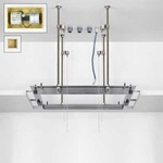 фото Потолочный душ Gessi Private Welness Minimali 32849/238 с подсветкой, 35х35 см, 3 режима струи, внут