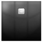 фото Душевой поддон Riho Basel 430 100x100 черный матовый, накладка хром DC341700000000S