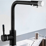 фото Смеситель для кухни с краном для питьевой воды MATRIX SMF-323267/BK 40 мм цвет черный
