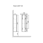 фото Пенал Aquanika LIGHT AQL3327125WRU96 подвесной 125 см. белый