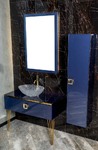 фото Armadi Art Lucido 853-100-BL Столешница стекло 100см прямая Насыщенный синий