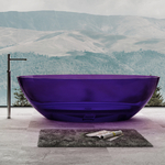 фото Прозрачная ванна ABBER Kristall AT9702Amethyst фиолетовая