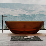 фото Прозрачная ванна ABBER Kristall AT9702Opal коричневая