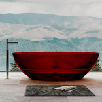 фото Прозрачная ванна ABBER Kristall AT9702Rubin красная