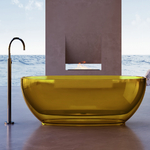 фото Прозрачная ванна ABBER Kristall AT9703Amber желтая