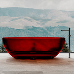 фото Прозрачная ванна ABBER Kristall AT9703Rubin красная
