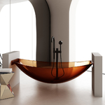 фото Прозрачная ванна ABBER Kristall AT9704Opal подвесная коричневая
