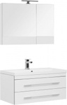 фото Комплект мебели для ванной Aquanet Верона NEW 90 белый (подвесной 2 ящика)
