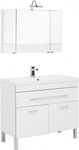 фото Мебель для ванной Aquanet Верона NEW 100 белый (напольный 1 ящик 2 дверцы)