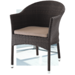 фото Плетеное кресло AFM-353BL Brown + подушка
