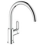 фото Grohe BauEdge 31367000 Смеситеь для мойки, поворотный трубкообразный излив