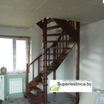 Фото №2 Лестницы деревянные полувинтовые на второй этаж К-005