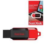 фото Флэш-диск 16 GB, SANDISK Cruzer Switch, USB 2.0, черно-красный