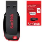 фото Флэш-диск 32 GB, SANDISK Cruzer Blade, USB 2.0, черно-красный