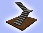 фото Г — образная монолитная бетонная лестница