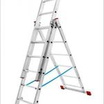 фото Лестница трехсекционная алюминиевая Алюмет, 3х6, Н168/251/336