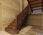фото Деревянные лестницы второго этажа для дома