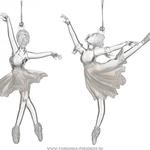 фото Декоративное изделие балерина прозрачный с серебр глиттером 14,5х11,5см. (ма