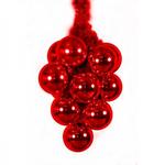 Фото №2 Новогодняя игрушка Гроздь из шаров, диаметр 600 мм (красный)