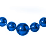 Фото №2 Новогодняя игрушка Бусы из шаров, длина 1300 мм (синий)