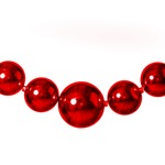 Фото №3 Новогодняя игрушка Бусы из шаров, длина 1300 мм (красный)